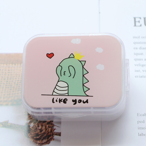 NEW Mini Cartoon Contact Lens Case Cute Eyes Contact Lens Container Box Contact Lenses Holder Storage Box Case Travel Kit