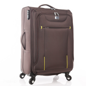 Fashion Polyester Trolley luggage universal wheels