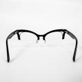 Oversized Black Women'S Cateye Half Rim Glasses Frames