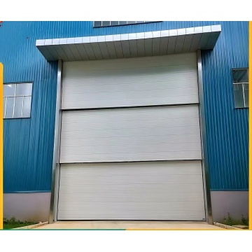 Pharmaceutical plant stainless steel sectional door