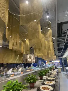 golden decorative mesh curtain
