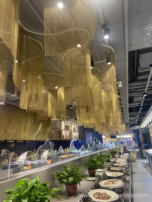 golden decorative mesh curtain