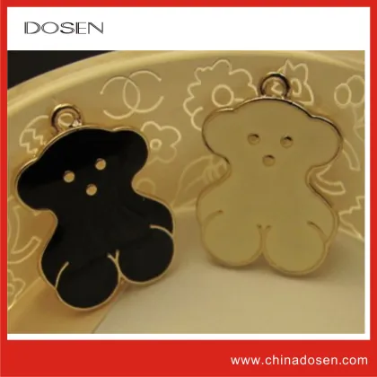 gold tone lovely Bear handbag accessories metal zipper pull