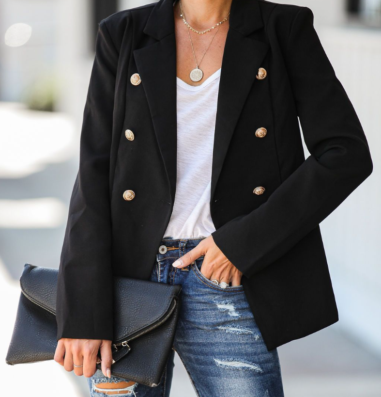 Long Sleeve Casual Blazer für Frauen