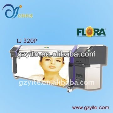 Top sale!!! 3.2m Flora LJ320P machine with spectra polaris 512/15pl printhead