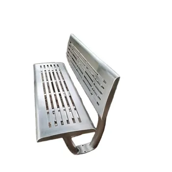 Outdoor Furniture: Public Park Benches, Street Seating & Garden Patio Chairs with Slatted Stainless Steel Seats
