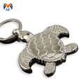 Metal turtle keychain or key chain keyring