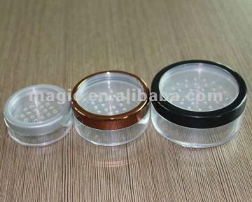 clear loose powder jar case with sifter