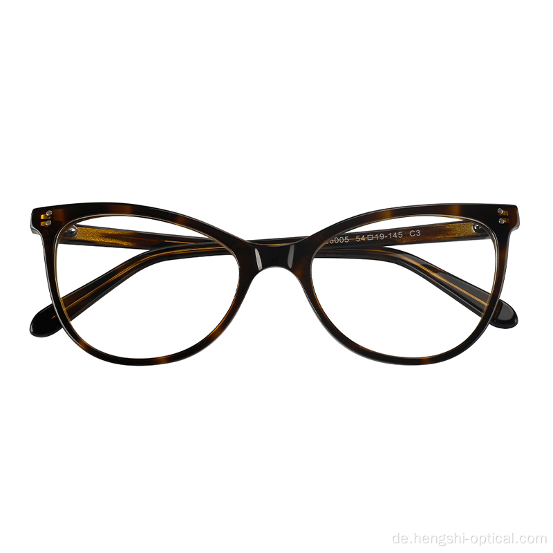 Mode Großhandel weibliche Vintage Brille Frauen Acetatbrillen Rahmen