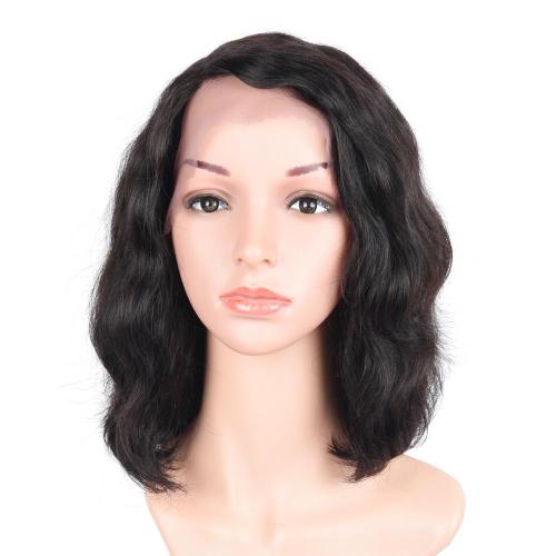 100% NATURAL VIRGIN REMY HUMAN HAIR  WAVY LACE FRONT WIG