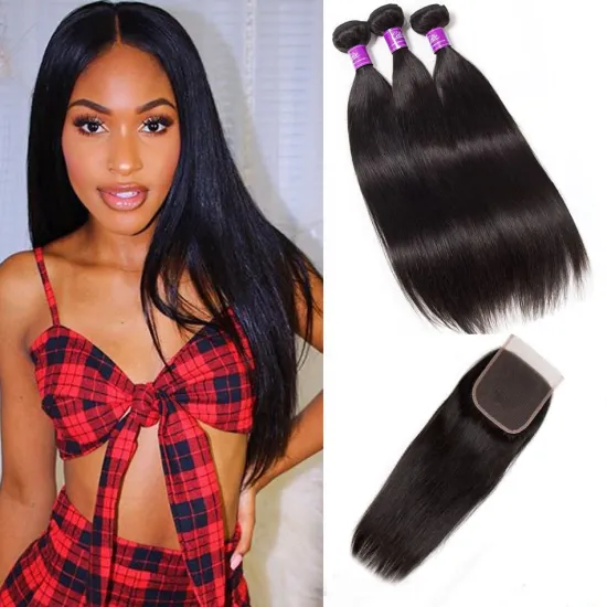 Celie Brazilian Straight Hair 100% Real Human Hair Super Wave 10-30 Inch Virgin Hair Weaving