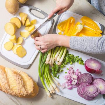 3 Pieces Plastic Vegetable Cutting Chopping Board Set