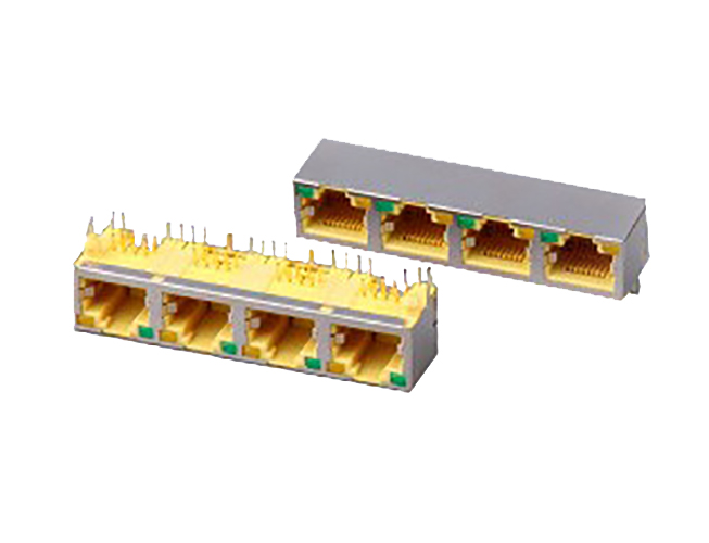 RJ45 잭 측면 입구 LED로 전체 차폐