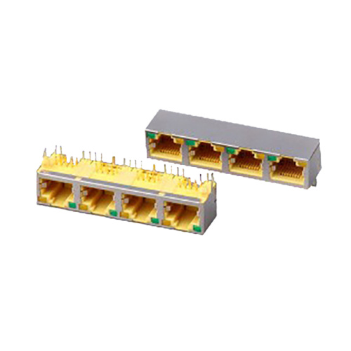 RJ45 Jack side entry Full shielded with LED