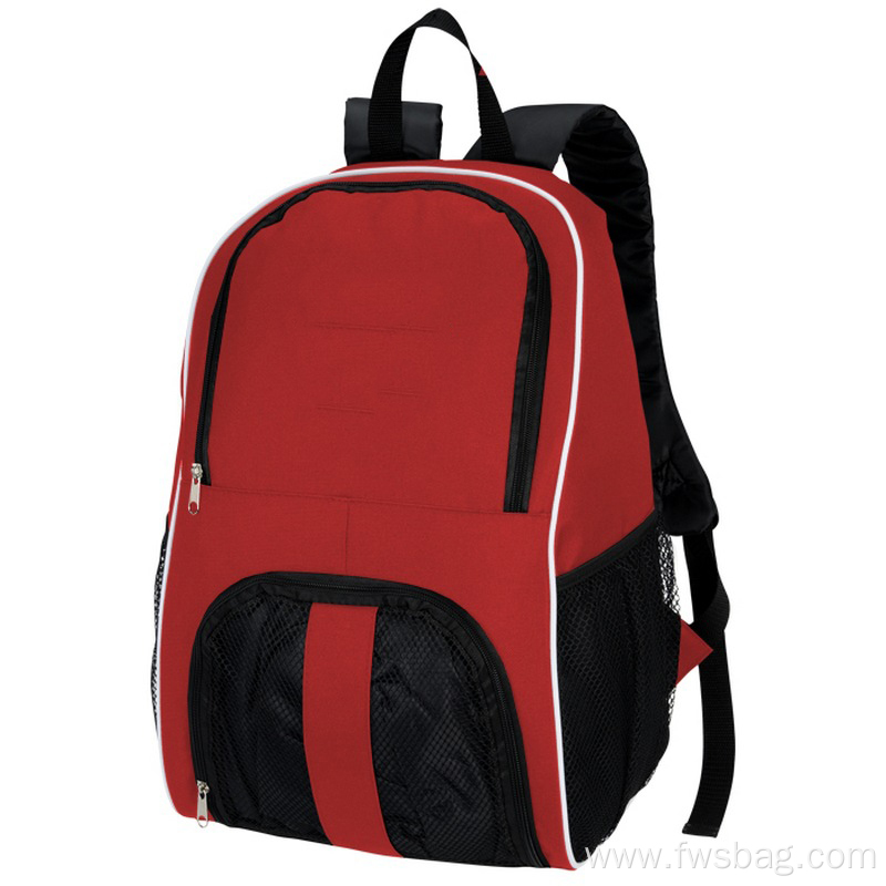 Custom Oxford men function backpack special large compartment school football backpack with ball compartment