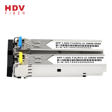 HDV Fiber Compatible Huawei ZTE 1.25G SFP T13/R15 LC 20km