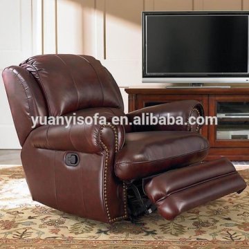 SINGLE SOFA CHAIR GENUINE LEATHER YRC9023 massage function chololate leather