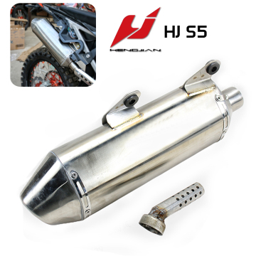 Échappement de moto Hengjian S5: silencieux en acier inoxydable pour modification hors route