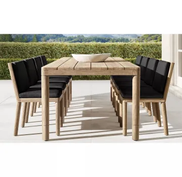 Hot Selling Outdoor Teak Rectangular Dining Table Set for Garden and Patio
