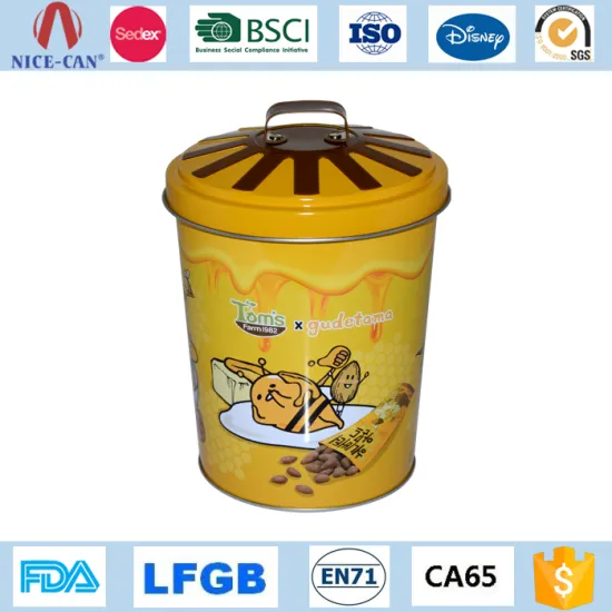 Irregular Shaped Metal Tins With Handle for Peanuts or Beans Food Packaging