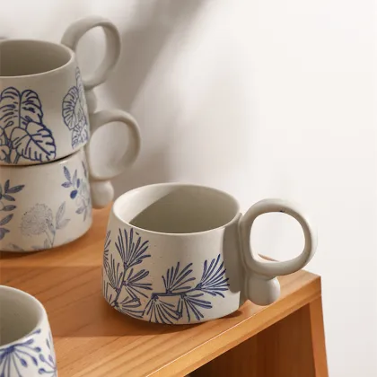 Vintage Coarse Pottery Breakfast Milk Mug