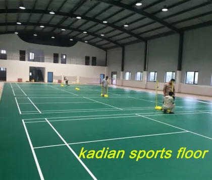 PVC Badminton Sports Floor - Green Color 4.5mm-5.5mm
