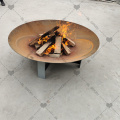 Holzkohlegrill Corten Stahl Holz Feuerstelle Schüssel