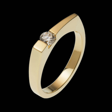 Neuheit inlay Cz Dimond Goldring Design für Mädchen