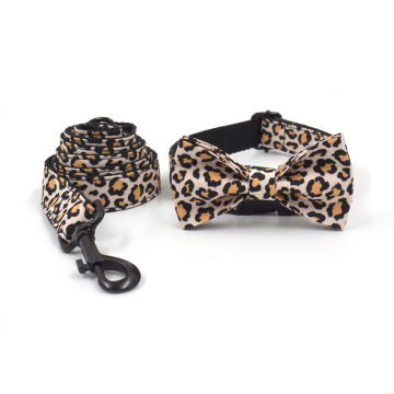 Dog velvet drop shipping collar leash bow tie