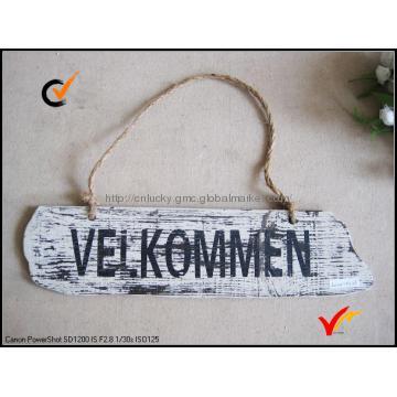 vintage wood hanging sign