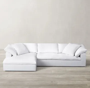 Luxury individual sofa white fabric home furniture