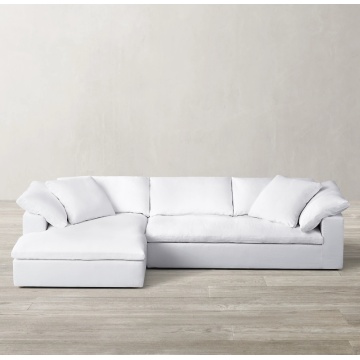 Luxury individual sofa white fabric home furniture
