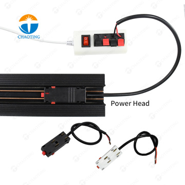 Magnet Rail Power Head System for LED Magnetic Track Lighting - Tap Fittings and Track Adapters