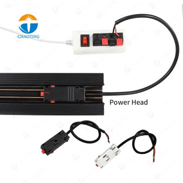 Magnet Rail Power Head System for LED Magnetic Track Lighting - Tap Fittings and Track Adapters