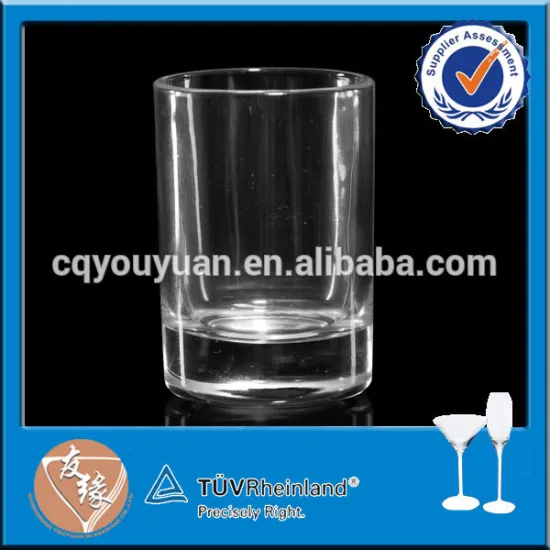 Machine blown 25ml clear shot glasses wholesale