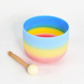 Q're frosted chakra crystal singing bowl