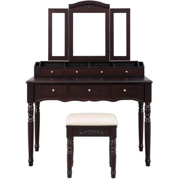 Vanity Makeup Set with 7 Drawers Dressing Table