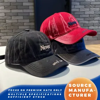 Never Give Up Washed Kids Baseball Caps
