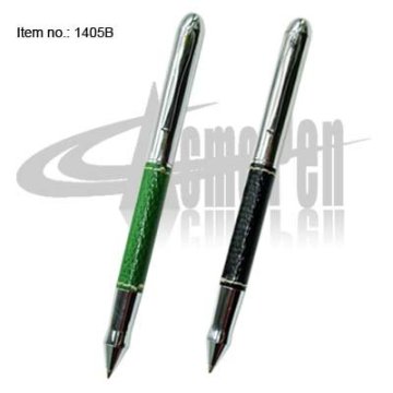 Popular and classic slim PU leather ball pen