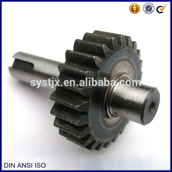 Machine equipment components gear and shaft