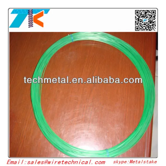 green color pvc coated iron wire (factory )