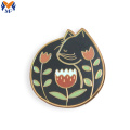 Metal enamel sunflower pin for backpack bag