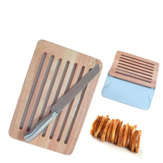 Wooden cutting board manual bakery bread slicer