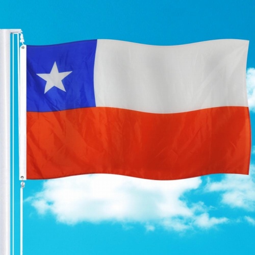 Polyester Chile National Flag Banner 3x5