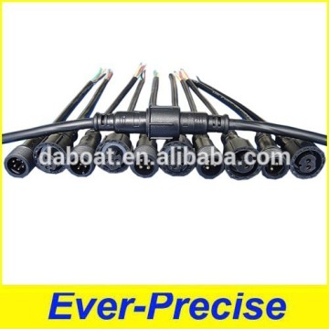 2 3 4 5 6 pin waterproof connector cable led lighting outdoor cable waterproof connector