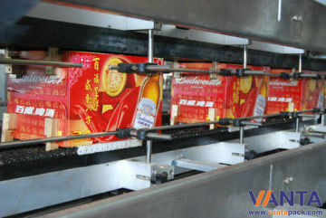 Wrap Around Case Packer Carton Packaging Machine Spray Glue 35 Packs/min