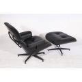 Black plywood Eames Lounge Chair and Ottoman