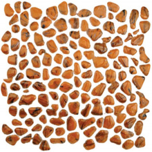 Mosaic Orange Glass Pebble Mosaic Design For Sale