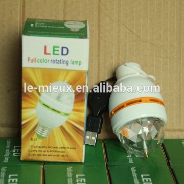 Hot Full Color LED Rotating USB Power Lamp