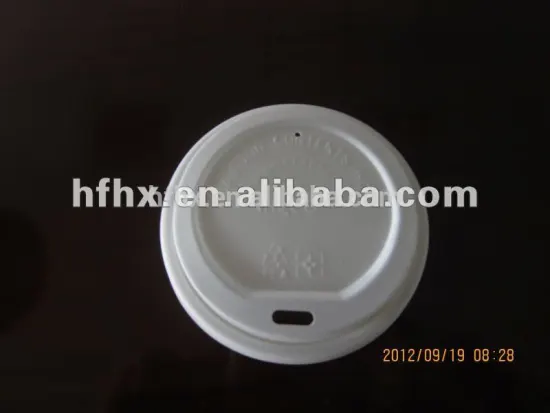 Disposable clear plastic coffee cup dome lids